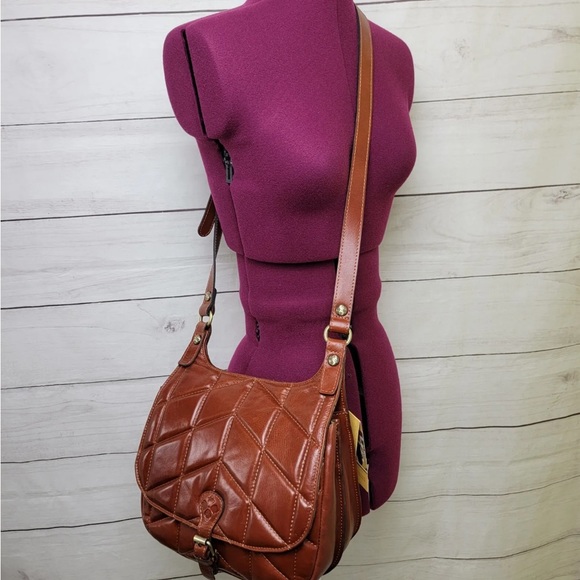 Patricia Nash London Saddle Bag
Quilted Vintage Distressed Leather NWOT - Picture 2 of 13